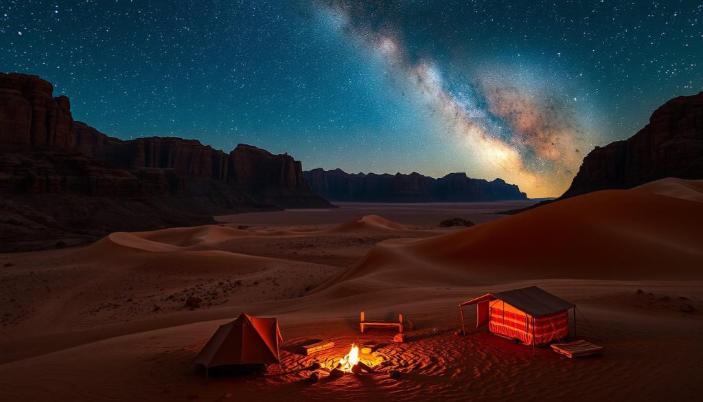 Wadi Rum desert camping scenery Wadi Rum desert camping scenery