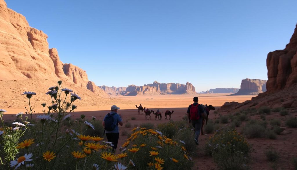 Wadi Rum exploration in spring Wadi Rum exploration in spring
