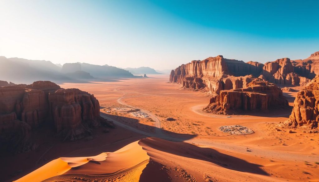 Wadi Rum overview Wadi Rum overview