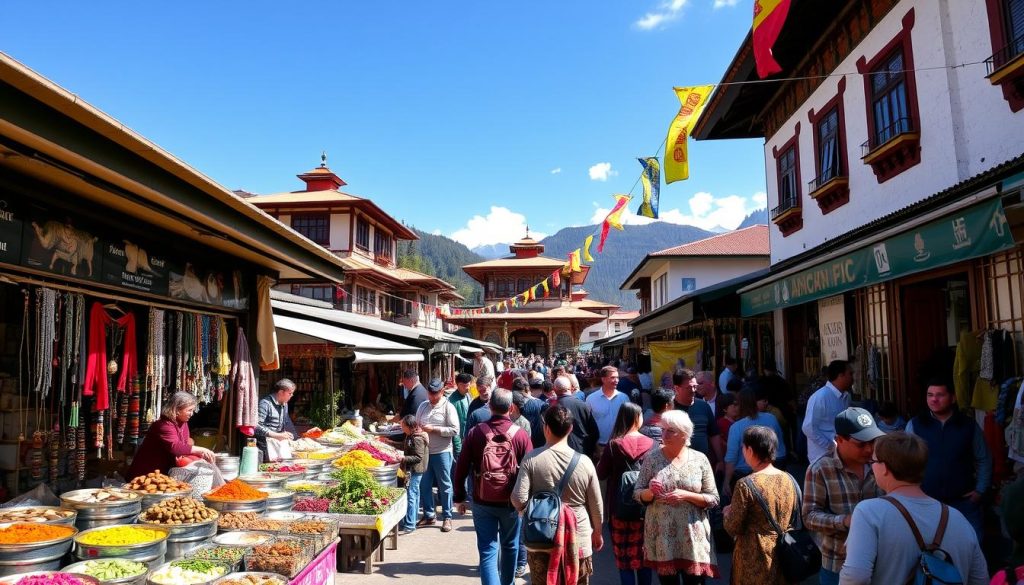Weekend Market in Thimphu with local foods and crafts Weekend Market in Thimphu with local foods and crafts