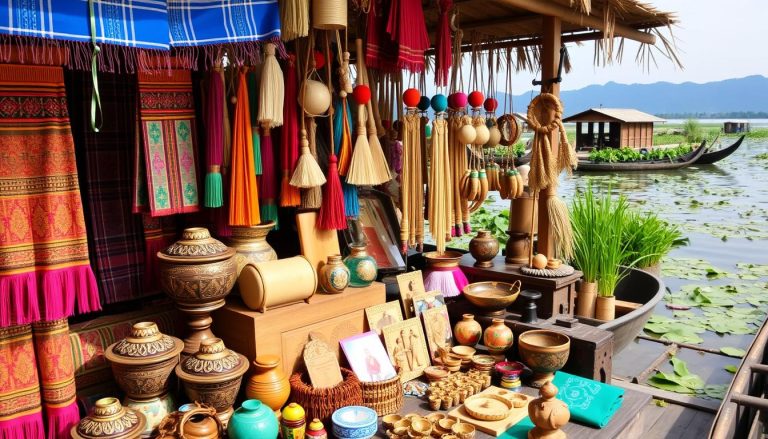 What are some unique souvenirs to buy at Inle Lake?