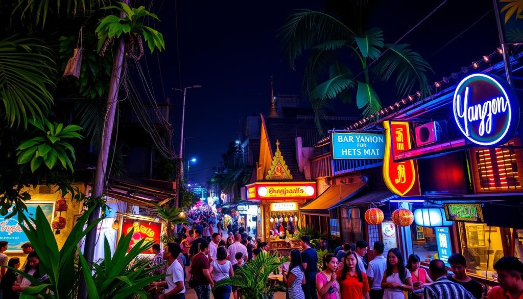 Yangon nightlife scene Yangon nightlife scene
