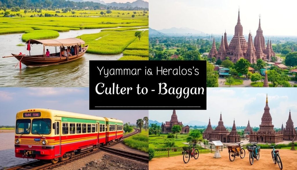 Yangon to Bagan transportation overview Yangon to Bagan transportation overview