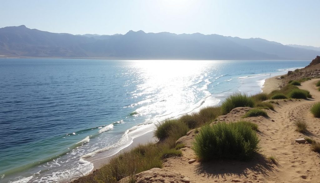 accessing Dead Sea accessing Dead Sea