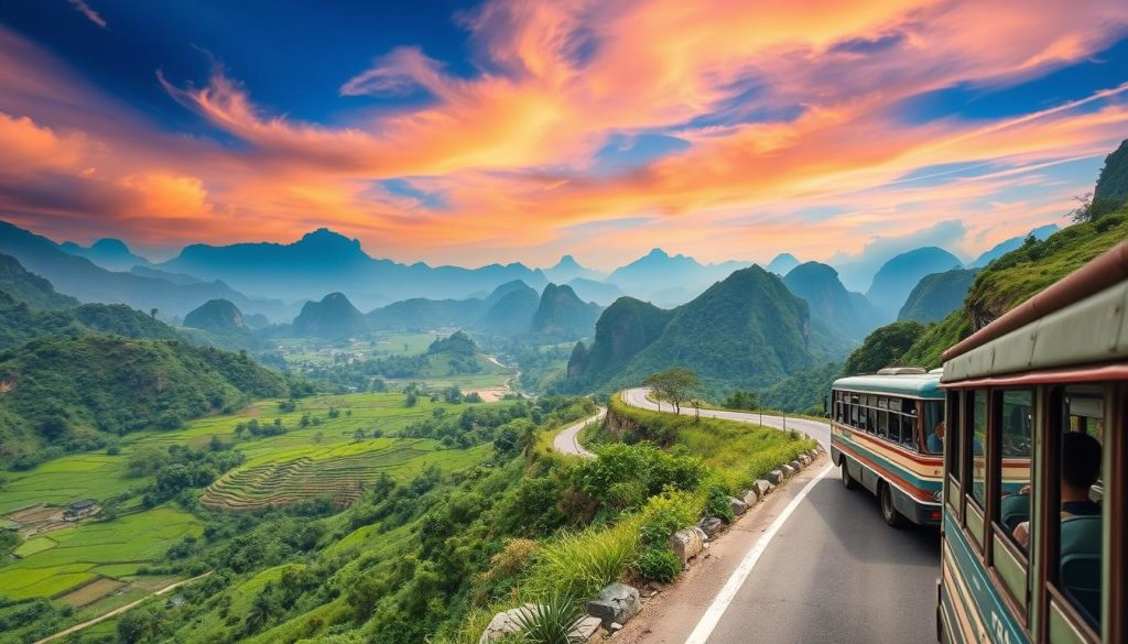 bus route Luang Prabang to Vang Vieng bus route Luang Prabang to Vang Vieng