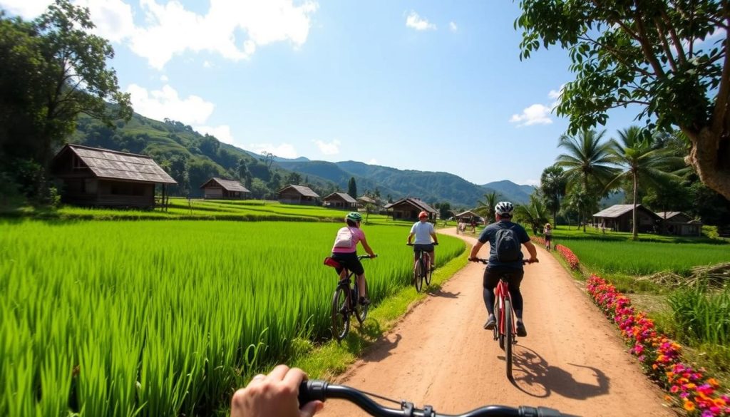 cycle through local villages cycle through local villages