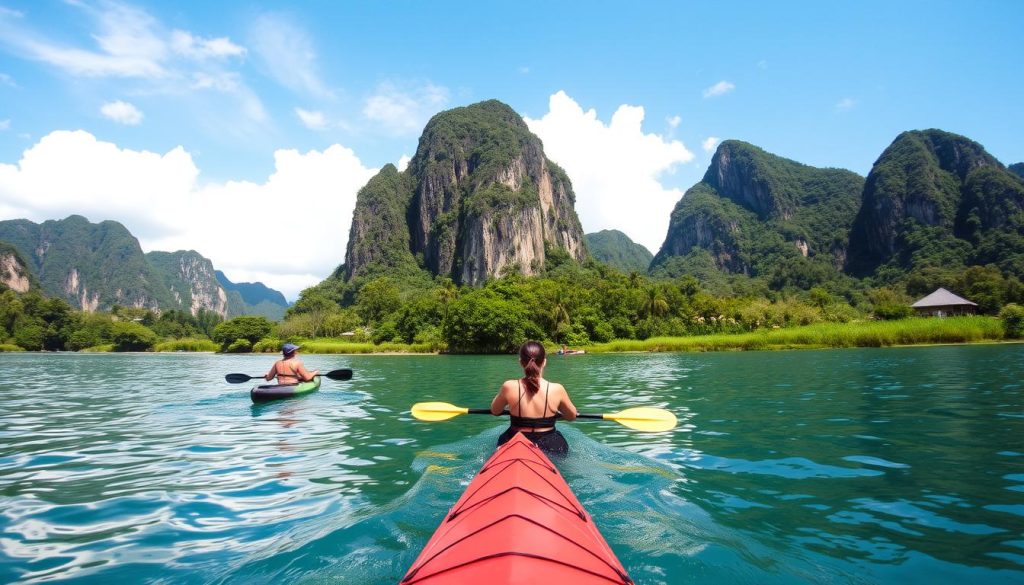 explore Vang Vieng by kayak explore Vang Vieng by kayak