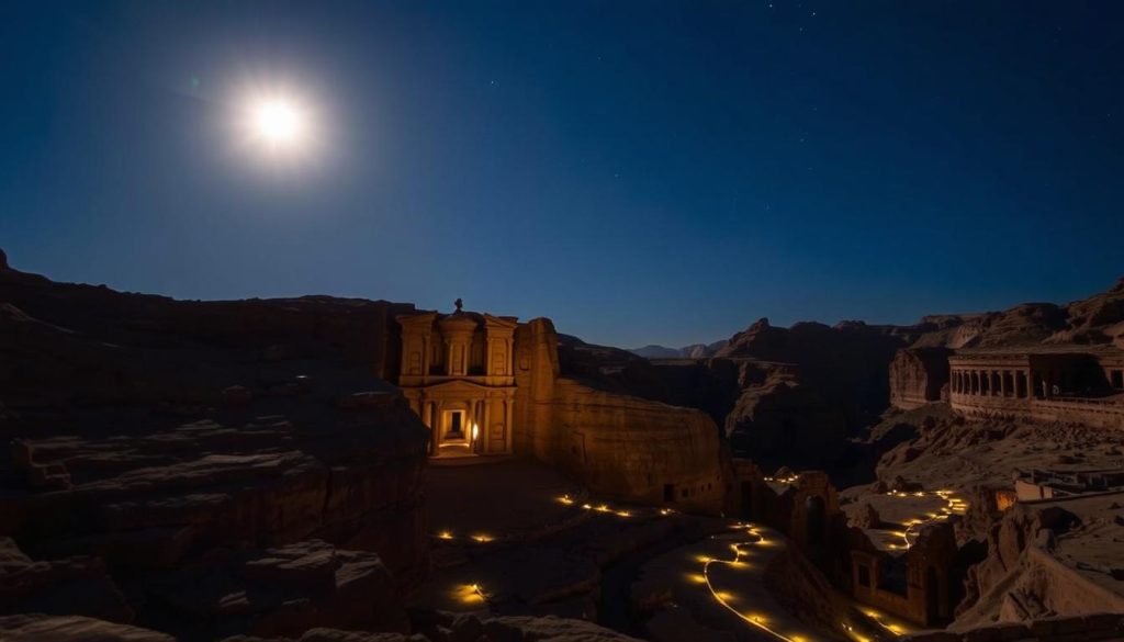exploring Petra at night exploring Petra at night