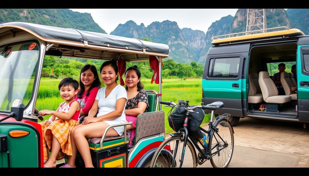 family travel Vang Vieng transport options family travel Vang Vieng transport options