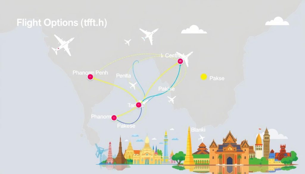 flight options Phnom Penh to Pakse flight options Phnom Penh to Pakse