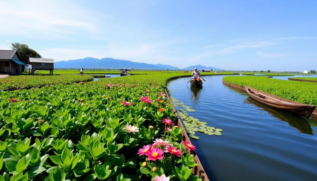floating gardens Inle Lake floating gardens Inle Lake