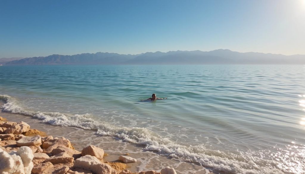 floating in the Dead Sea floating in the Dead Sea