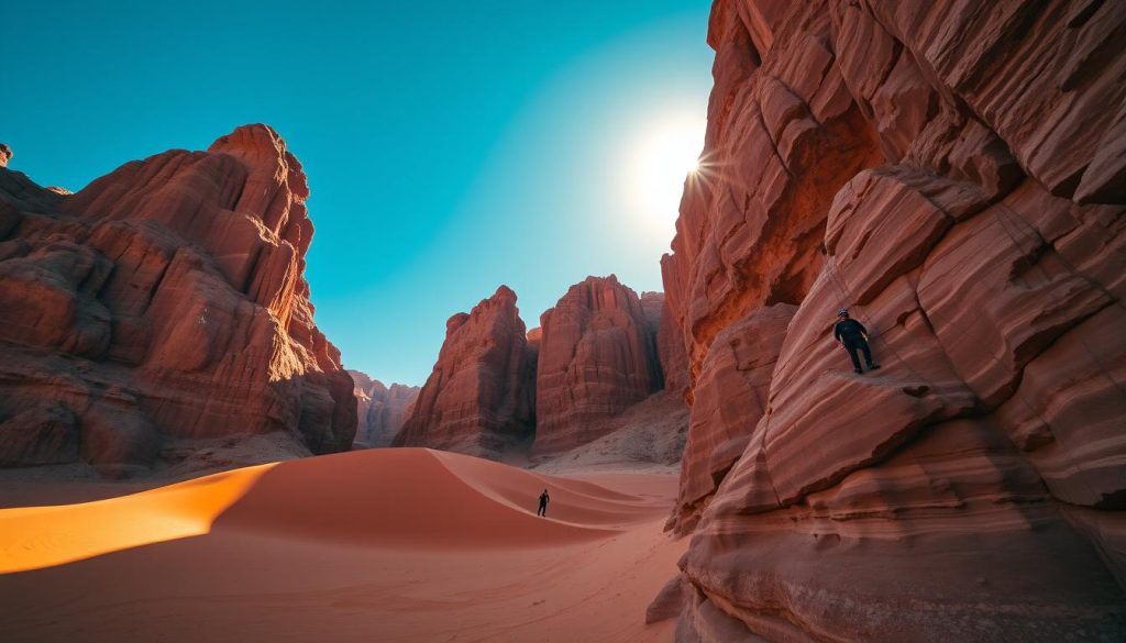 guided rock climbing tours in Wadi Rum guided rock climbing tours in Wadi Rum
