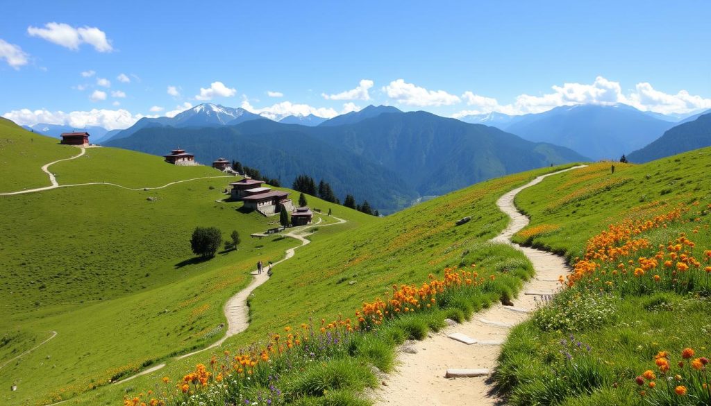 hiking trails in Bumthang valley hiking trails in Bumthang valley