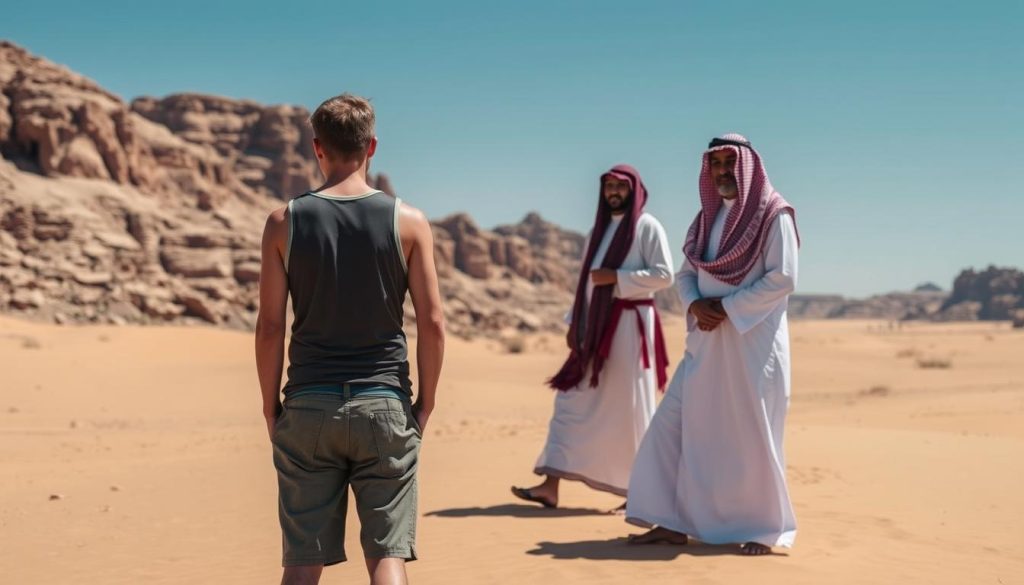 improper dress code in Wadi Rum improper dress code in Wadi Rum