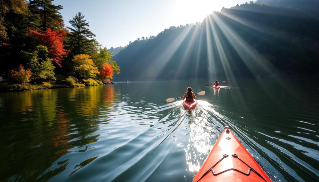 kayaking Lake Mohamaya kayaking Lake Mohamaya