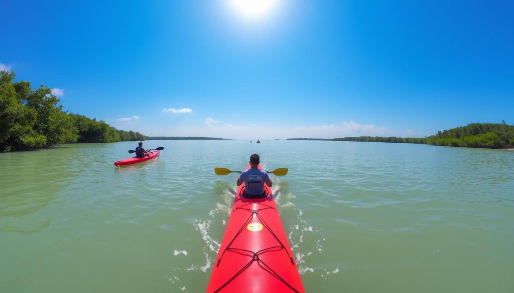 kayaking Ngapali lagoon overview kayaking Ngapali lagoon overview