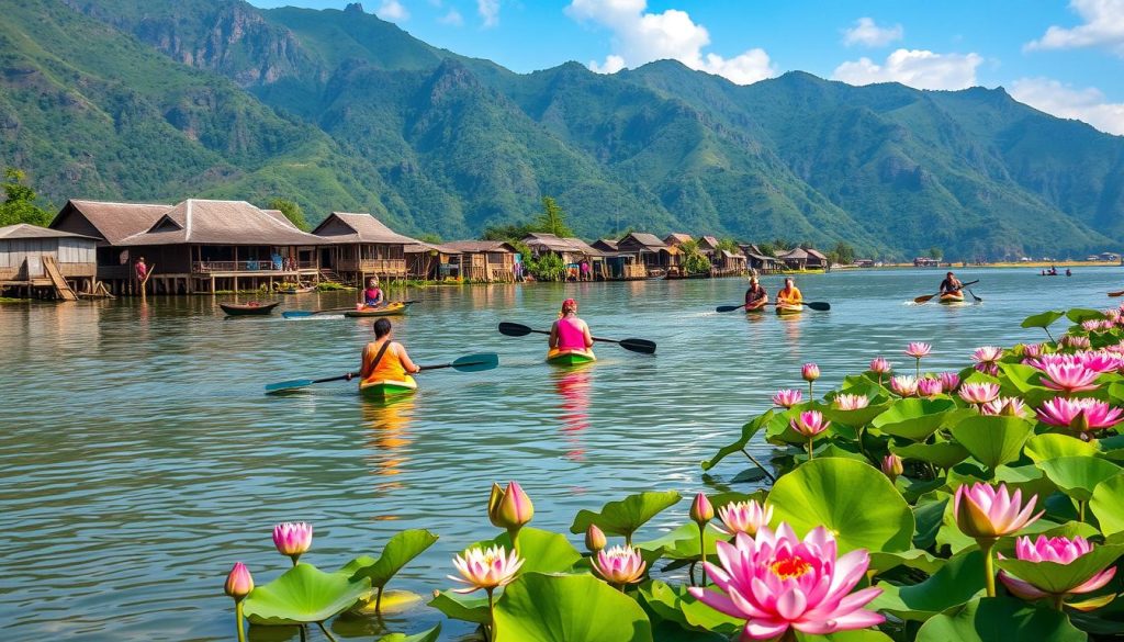 local culture kayaking Inle Lake local culture kayaking Inle Lake