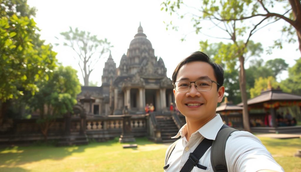 local guide at Wat Phou local guide at Wat Phou
