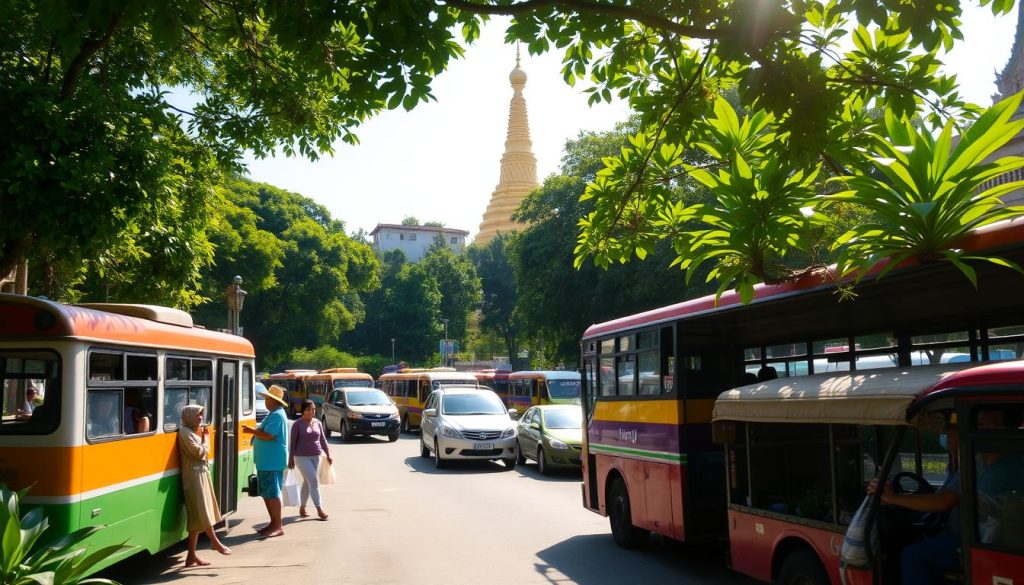 public transport Yangon Shwedagon Pagoda location public transport Yangon Shwedagon Pagoda location