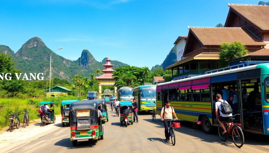 reaching Vang Vieng transport options reaching Vang Vieng transport options