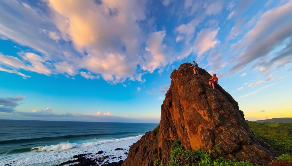 rock climbing at Inani Beach rock climbing at Inani Beach