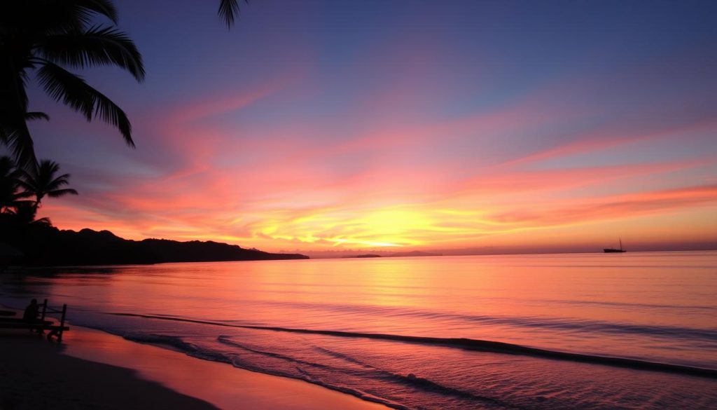 romantic sunsets at Ngapali Beach romantic sunsets at Ngapali Beach