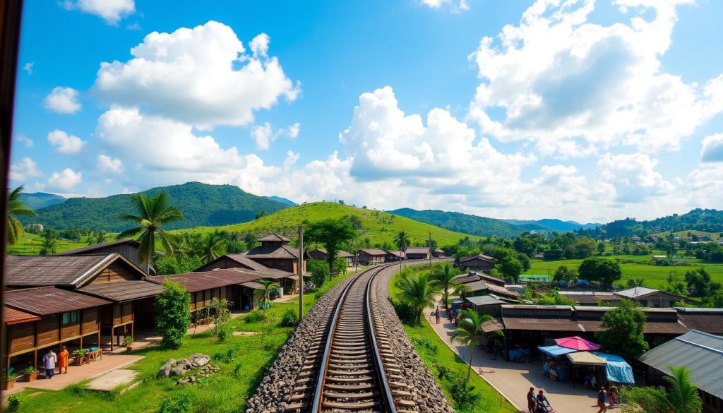 scenic train ride in Yangon scenic train ride in Yangon