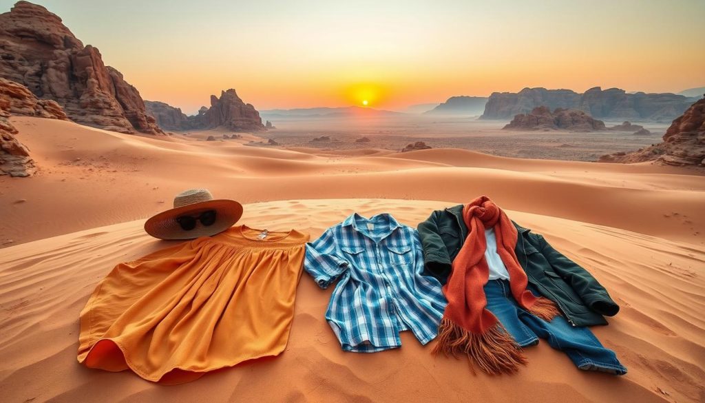 seasonal dressing and weather-appropriate packing suggestions in Wadi Rum seasonal dressing and weather-appropriate packing suggestions in Wadi Rum