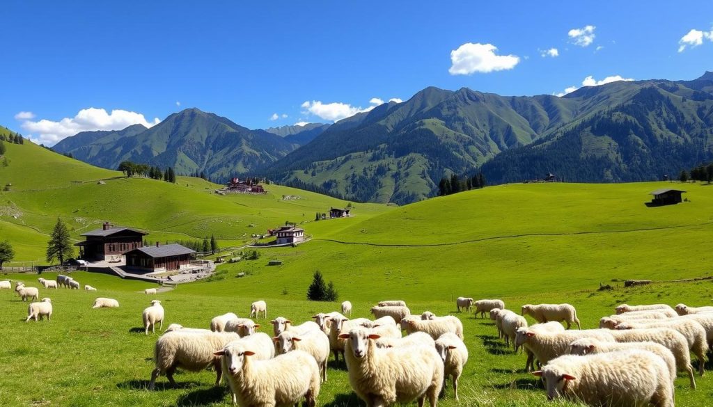 sheep farming in Bumthang sheep farming in Bumthang