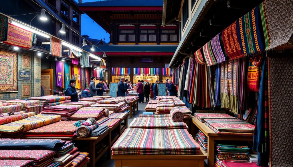 shopping for textiles in Thimphu shopping for textiles in Thimphu