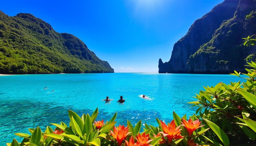 swimming Blue Lagoon Vang Vieng swimming Blue Lagoon Vang Vieng
