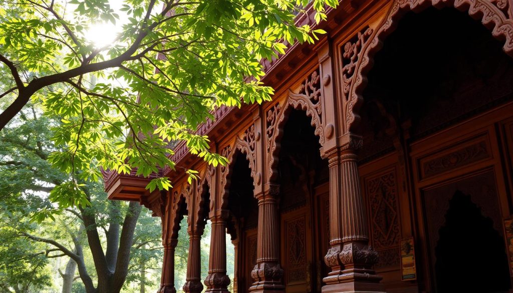teak architecture in Shwenandaw Kyaung Temple teak architecture in Shwenandaw Kyaung Temple