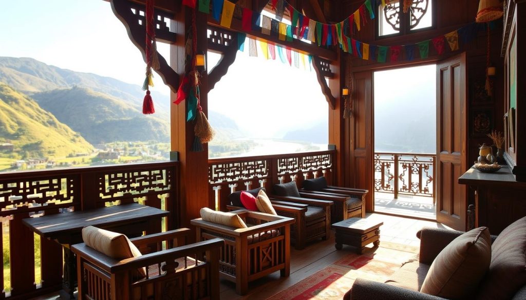 traditional lodging in Bumthang traditional lodging in Bumthang