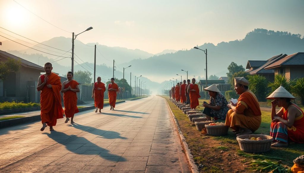 traditional morning alms ceremony Luang Prabang traditional morning alms ceremony Luang Prabang