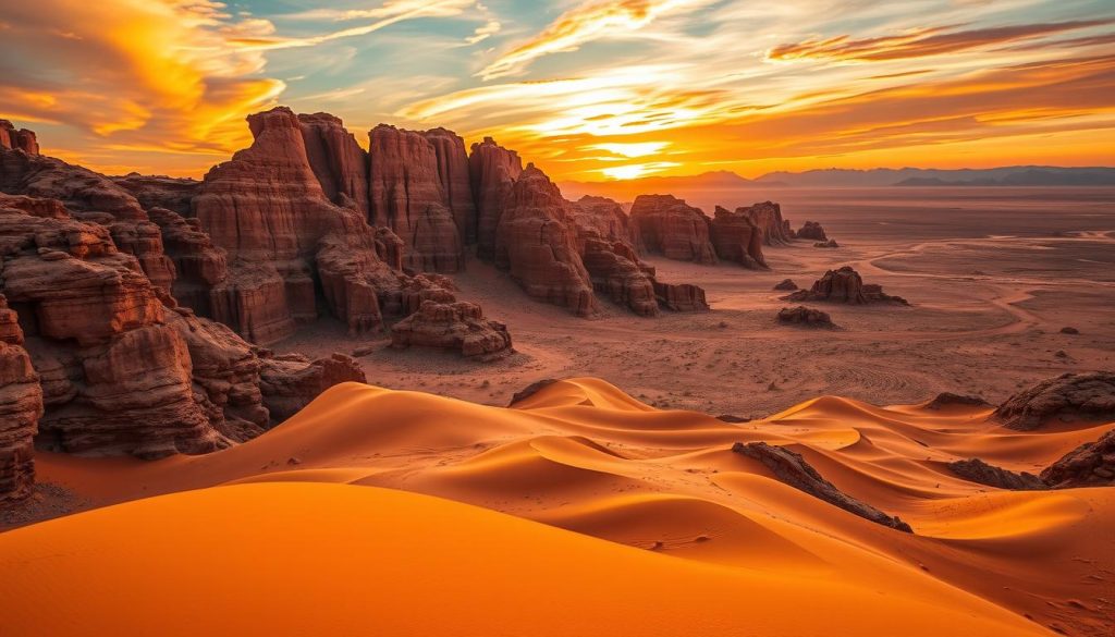 unique desert landscapes in Wadi Rum unique desert landscapes in Wadi Rum