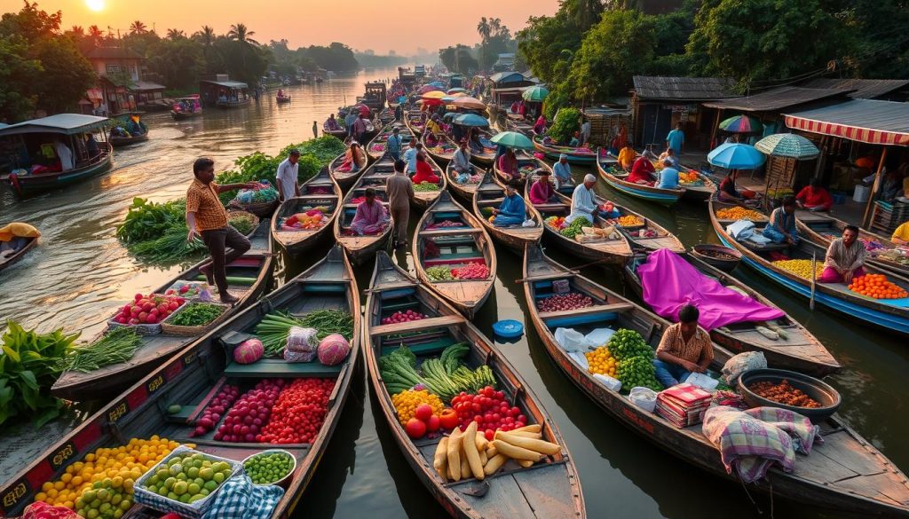 vibrant floating markets Dhaka vibrant floating markets Dhaka