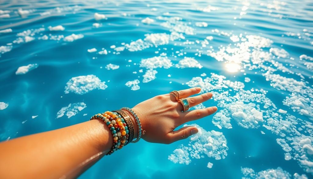 wearing accessories in the Dead Sea wearing accessories in the Dead Sea