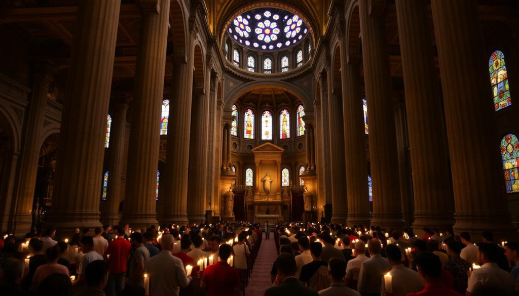 Attending church service at Svetitskhoveli Cathedral Attending church service at Svetitskhoveli Cathedral