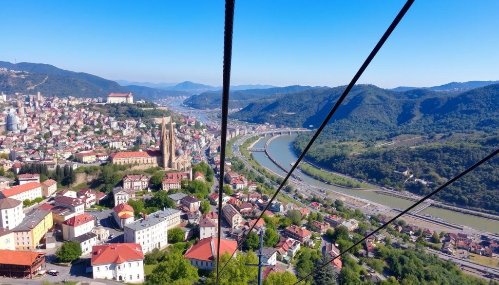 Cable Car views in Tbilisi Cable Car views in Tbilisi