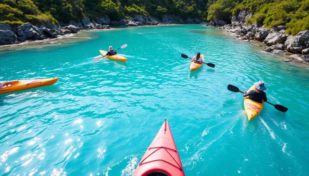 Chalk Sound kayaking vibrant turquoise waters Chalk Sound kayaking vibrant turquoise waters