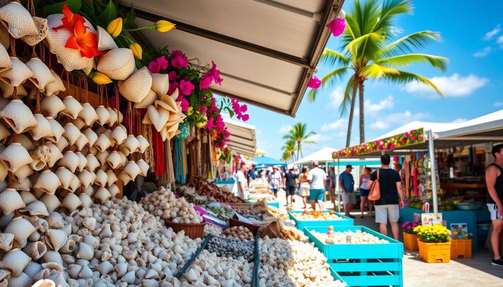Conch Shell Market with unique souvenirs Turks and Caicos Conch Shell Market with unique souvenirs Turks and Caicos