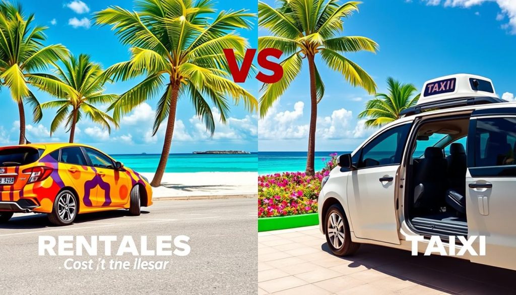 Cost comparison of taxis and rentals Cost comparison of taxis and rentals