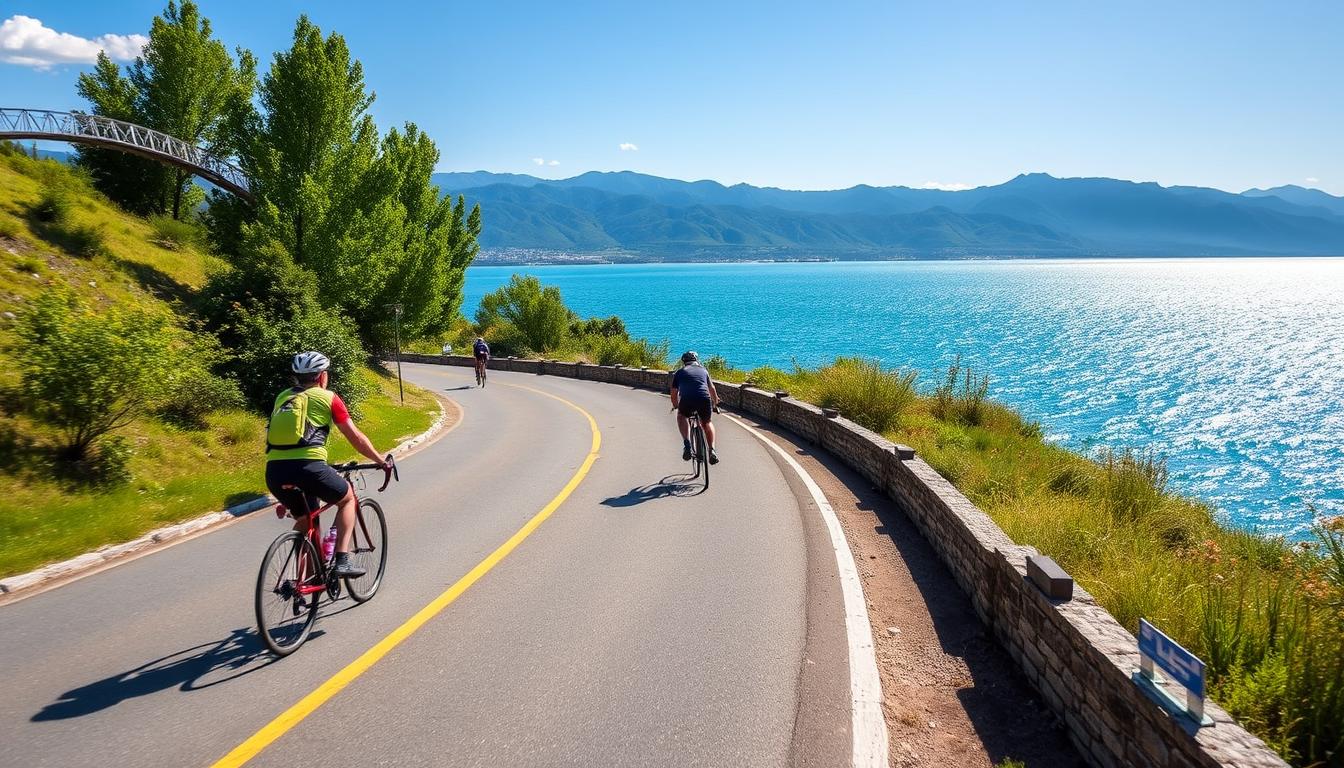 Cycling routes around Lake Sevan