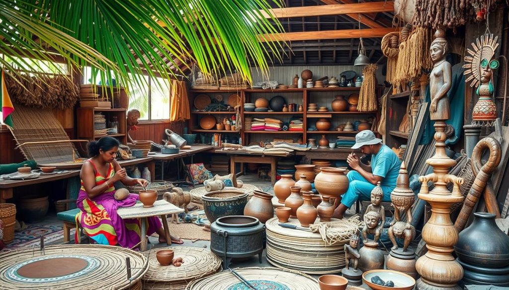 Engagement with local artisans in Maldivian artisan workshops Engagement with local artisans in Maldivian artisan workshops