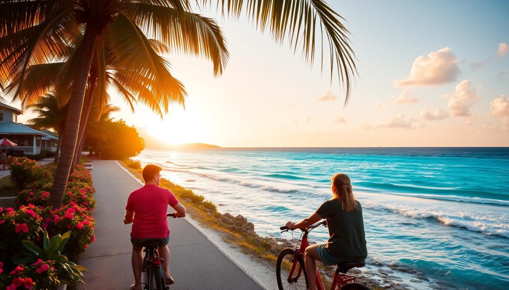 Exploring Grace Bay on a bicycle Exploring Grace Bay on a bicycle