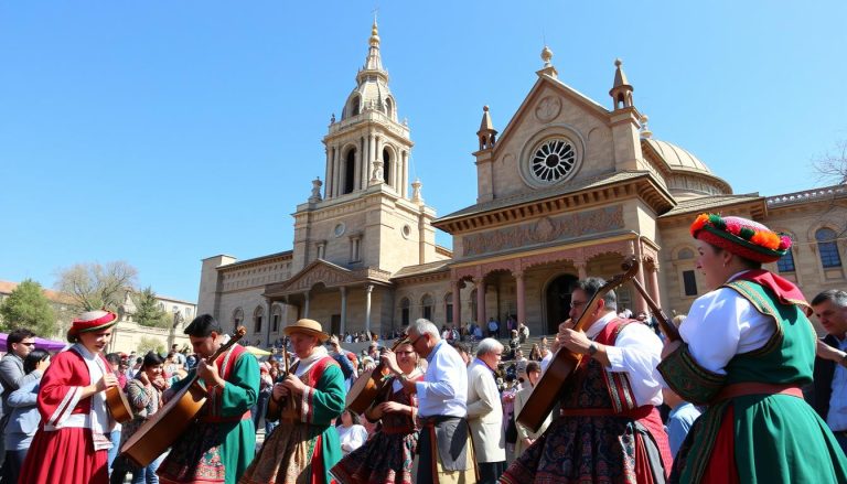 Georgian music performances near Svetitskhoveli Cathedral