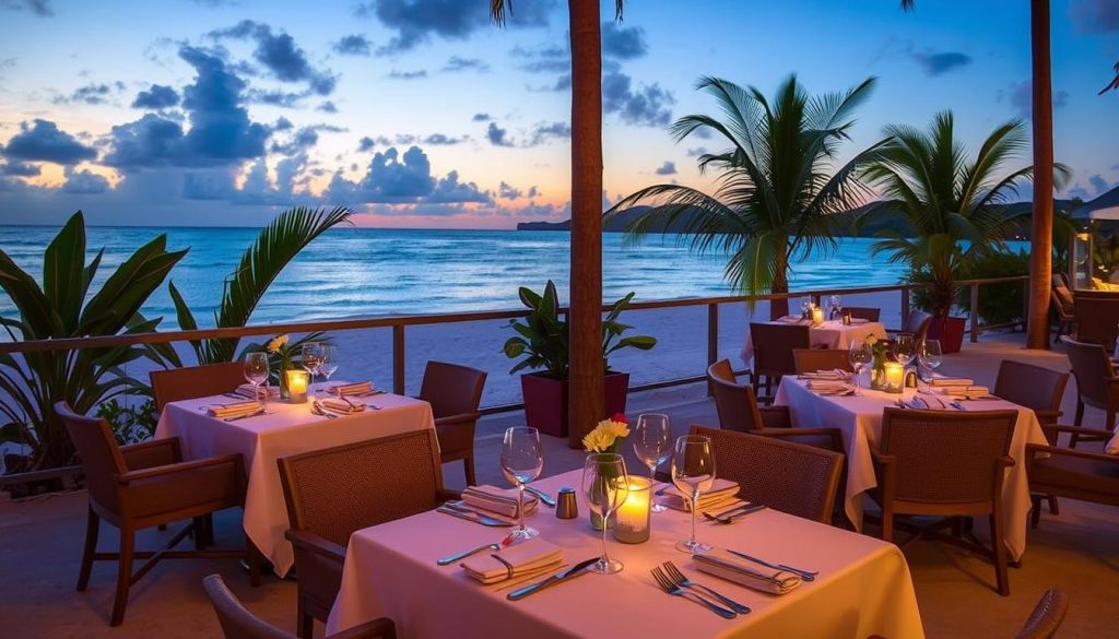 Grace Bay dining views Grace Bay dining views