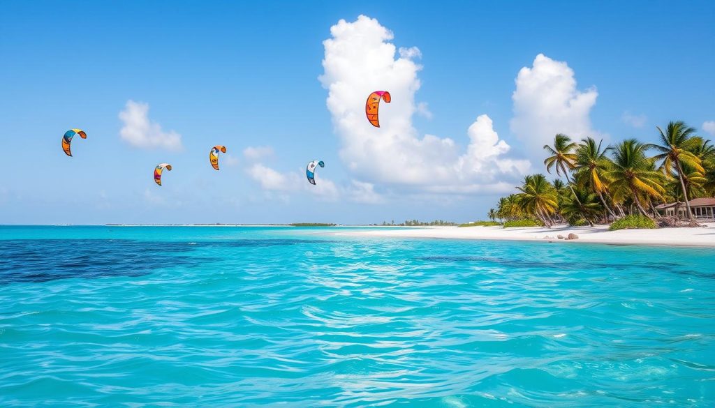 Grace Bay kiteboarding and windsurfing scenery Grace Bay kiteboarding and windsurfing scenery