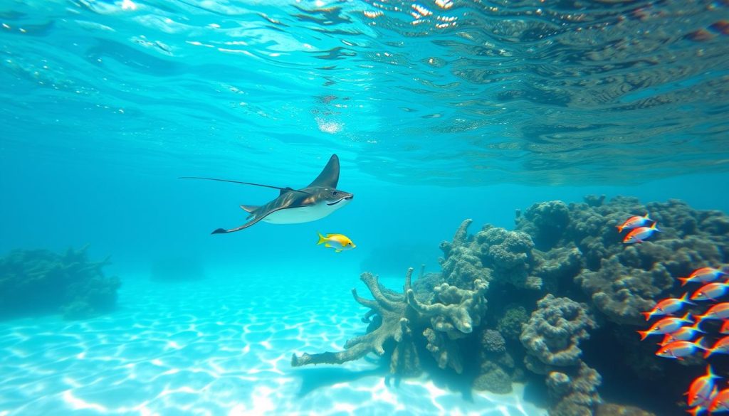Grand Turk stingray swimming Grand Turk stingray swimming